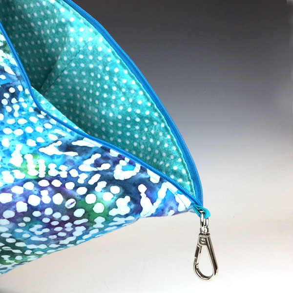 Teal Batik Rucksack Backpack by Dots by The Bay - Image 6